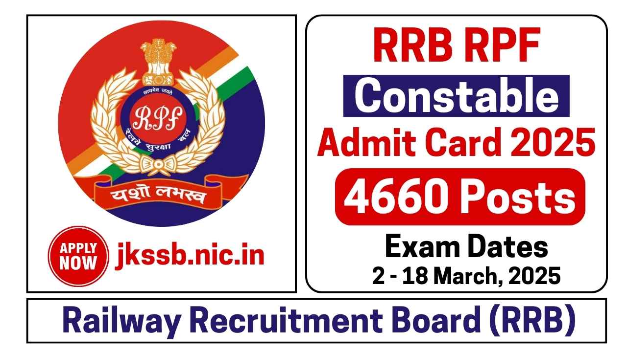 RRB RPF Constable Admit Card 2025